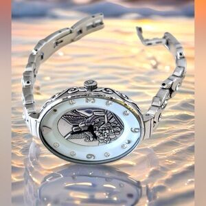 BRIGHTON DEVOTION ANGEL WATCH*BEAUTIFUL VICTORIAN-ERA DESIGN*SWAROVSKI